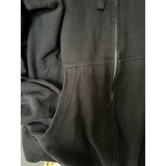 GD Lightning Bolt Graphic Full Zip Black Hoodie Sweatshirt, Green Day - Picture 3 of 8